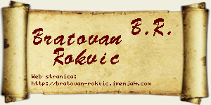 Bratovan Rokvić vizit kartica